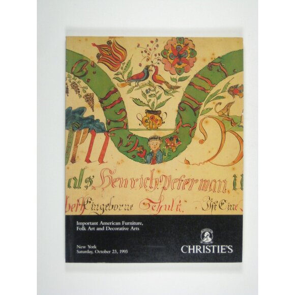 Christies Auction Catalog American Furniture Folk Art Decorative Arts 1993 - Picture 1 of 7